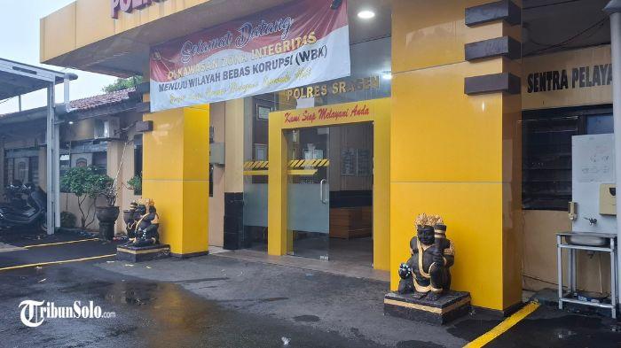 Lokasi lobi depan Mapolres Sragen, Selasa (30/9/2025).