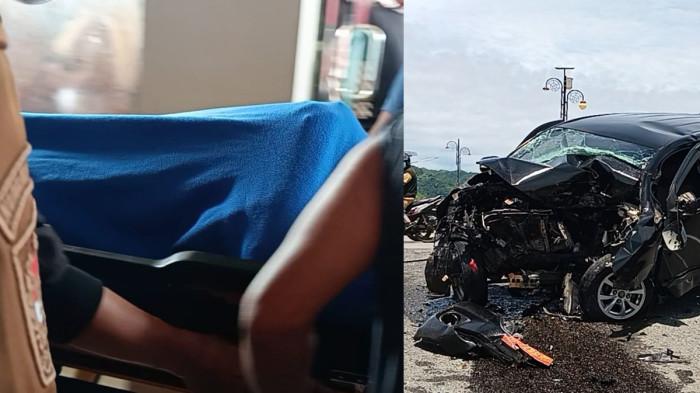 KECELAKAAN - Kolase korban dan kendaraan yang digunakan saat kecelakaan di arteri Mamuju