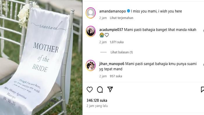 Amanda Manopo tetap menyediakan kursi kosong di samping ayahnya untuk simbolis keberada