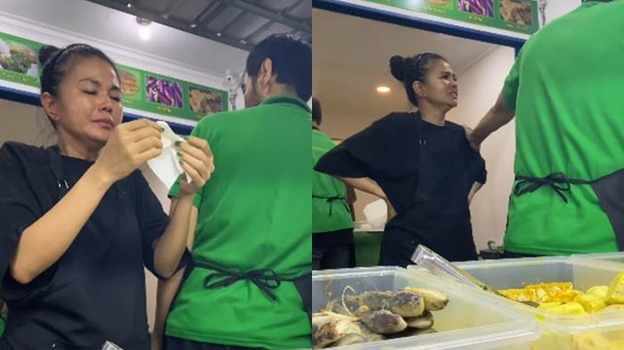 WARUNG DIGANGGU PREMAN- Artis Epy Kusnandar dan istrinya, Karina Ranau yang baru saja membuka warung makanan menjadi sasaran dugaan pungli dari oknum premanisme.