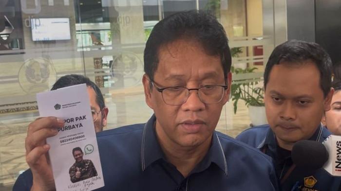 LAPOR PAK PURBAYA : Menteri Keuangan Purbaya Yudhi Sadewa saat ditemui di Kantor Pusat Ditjen Pajak, Jakarta, Rabu (15/10/2025).