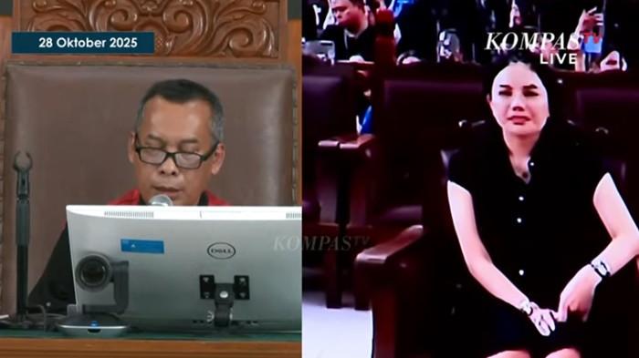 VONIS NIKITA MIRZANI - Nikita Mirzani divonis hakim empat tahun penjara kasus dugaan pemerasan dan tindak pidana pencucian uang (TPPU) terhadap pengusaha skincare Reza Gladys di Pengadilan Negeri Jakarta Selatan, Selasa (28/10/2025).