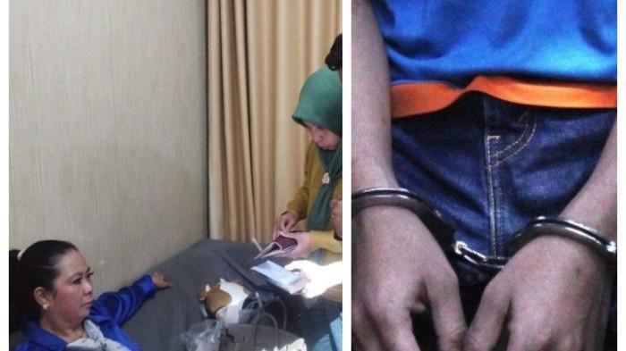 PEREMPUAN CURI BERLIAN -Petugas menginterogasi wanita berinisial AM yang diduga mencuri kalung emas dengan liontin berlian di Mall Artha Gading (MAG) Jakarta Utara beberapa waktu lalu.