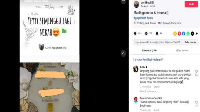 Postingan Aca di akun tiktoknya1