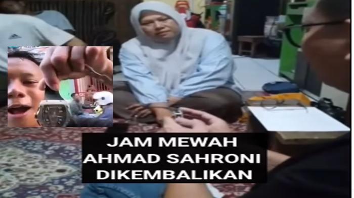 BARANG SAHRONI DIKEMBALIKAN- Proses pengembalian jam tangan branded Ahmad Sahroni dilakukan dengan mediasi di kediaman orang tua remaja yang menjarah, pada Senin (1/9/2025).