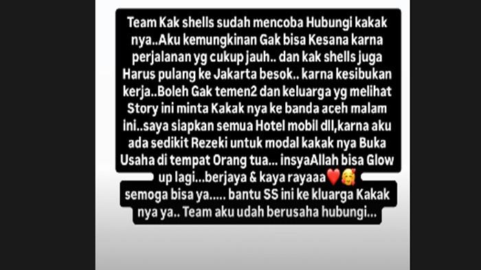 Shella Saukia akan membantu memberi modal usaha untuk