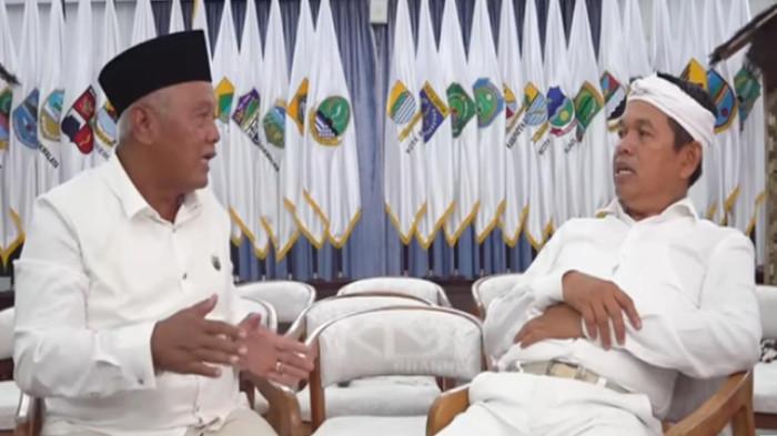 PERTEMUAN : Yai Mim bertemu dengan gubernur Jawa Barat Dedi Mulyadi, Selasa (1/10/2025).