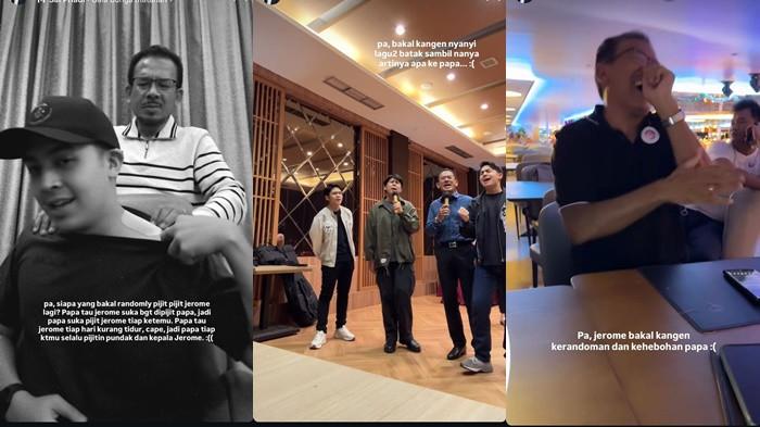 AYAH JEROME MENINGGAL- Tangkap layar unggahan Jerome Polin pada Kamis, (30/10/2025). Jerome membagikan tiga unggahan menunjukkan betapa hancurnya hati atas kehilangan orang yang yang paling dicintainya, sekaligus membagikan kenangan manis yang tak terlupakan bersama mendiang ayahnya.
