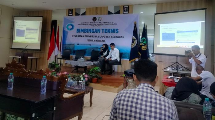 LPKA Kelas II Ternate, Kanwil Ditjen Pas Maluku Utara mengikuti Bimbingan Teknis Penguatan Penyusunan Laporan Keuangan, Selasa (14/10/2025).
