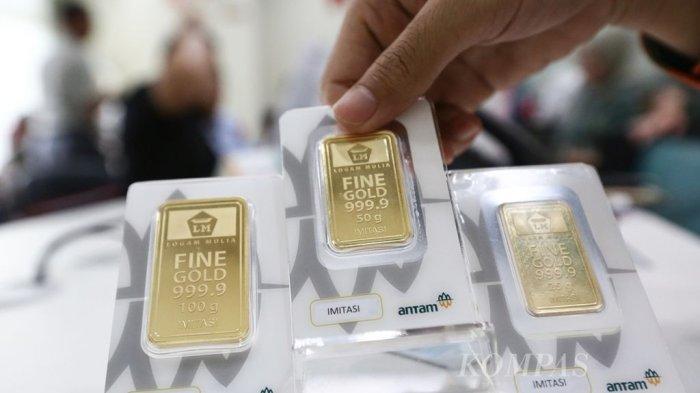HARGA EMAS ANTAM - Foto emas batangan Antam. Diunduh dari KOMPAS.com, Senin (20/1/2025).