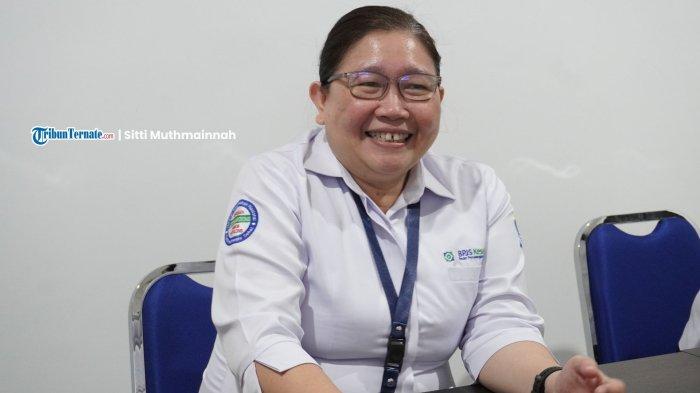 KUNJUNGAN - Kepala BPJS Kesehatan Ternate, dr. Meryta Oktaviane Rondonuwu, berada di Kantor Tribunternate.com, Senin (27/10/2025).