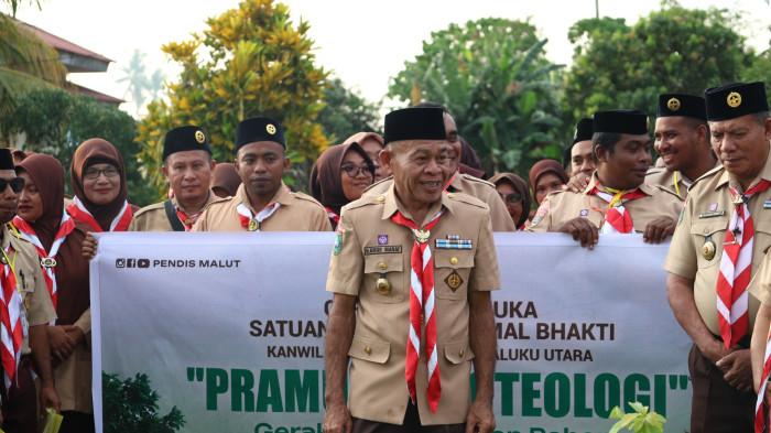 PELATIHAN - Sako Pramuka Amal Bhakti Kanwil Kemenag Provinsi Maluku Utara menggelar Kursus Pembina Pramuka Mahir Tingkat Lanjutan, Jumat (17/10/2025)