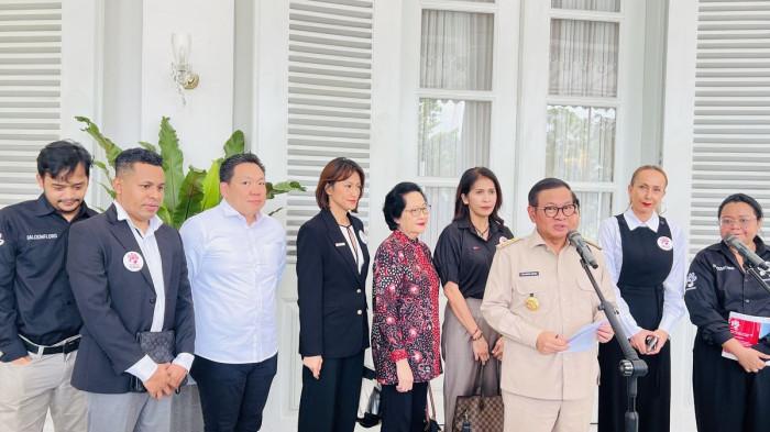 Gubernur DKI Jakarta Pramono Anung menerima aud