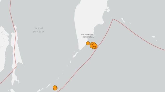 Serangkaian gempa bumi melanda lepas pantai Rusia