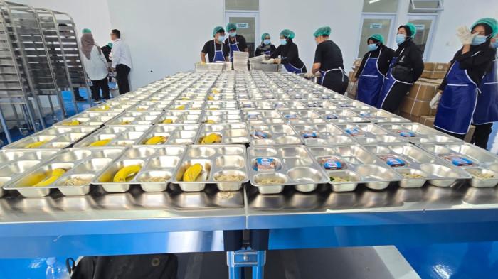 UJI COBA MBG- Suasana SPPG Polsek Palmerah yang bakal mulai beroperasi akhir Oktober 2025.