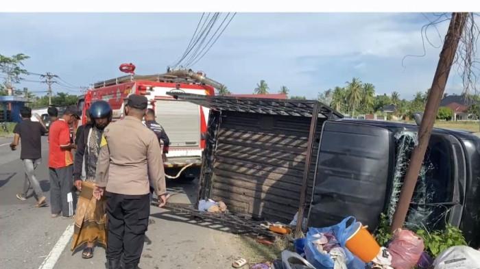 Grand Max Terbalik di Simpang Mamplam Sebabkan 1 Meninggal & 17 Terluka, Ini Dugaan Penyebab Laka