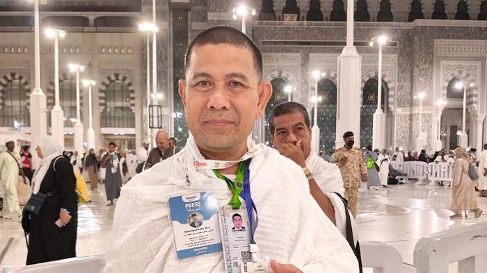 MELAPORKAN DARI MEKKAH - Kontributor Serambi Indonesia, Hasan Basri M Nur, melaporkan suasana haji dan kegiatan jamaah haji Aceh dari Mekkah, Arab Saudi.