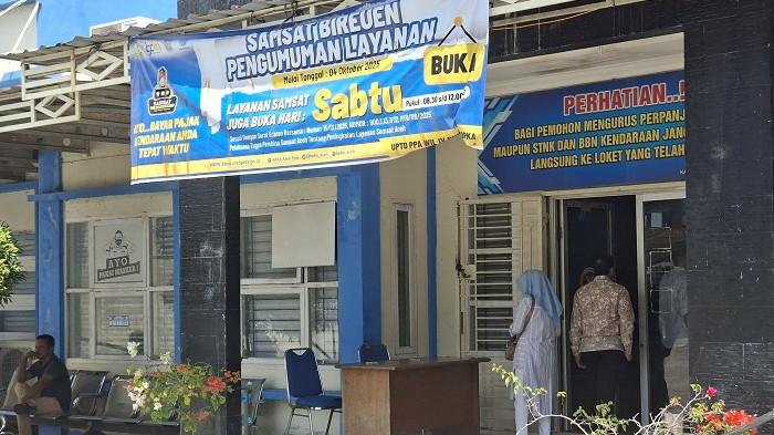 Warga Bireuen, Samsat Kini Juga Buka Layanan Hari Sabtu
