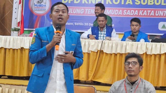Menang 4 Suara Atas Pesaing Beratnya Syumarlin Barat, Rasumin Pohan Pimpin KNPI Kota Subulussalam