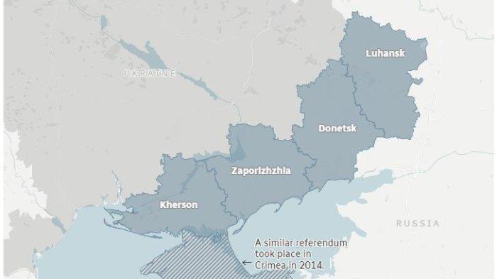 Luhansk, Donetsk, Kherson dan Zaporizhzhia, 4 wilayah yang akan mengadakan referendum