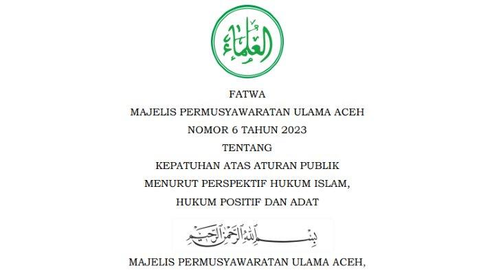 MPU Aceh Terbitkan Fatwa Kepatuhan Aturan Publik: Pemerintah Wajib Sediakan Sarana Prasarana