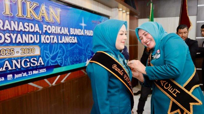 Ketua TP PKK Aceh Lantik Pengurus Baru Langsa, Kader Diminta Aktif di Masyarakat