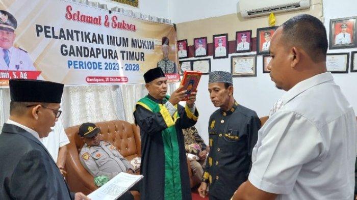Muhardi Mustafa Imum Mukim Gandapura Timur Bireuen, Ini Pesan Camat Saat Pelantikan