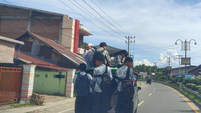 Bahaya, Pelajar di Aceh Tenggara Naik Atap Mopen, Kapolres Agara Tegaskan akan Lakukan Tindakan Ini