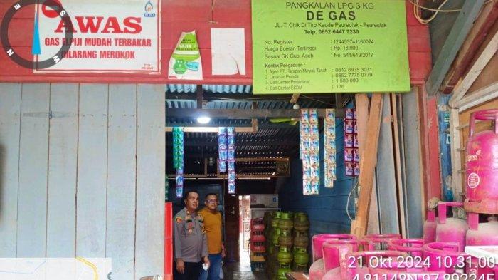 Kelangkaan LPG 3 Kilogram di Peureulak, Kapolsek dan Danramil Turun Lakukan Pengecekan