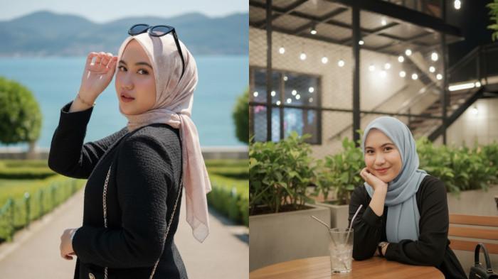 Prompt Gemini AI Potret Elegan Wanita Berhijab, Tampil Stylish dan Modern: Tanpa Mengubah Wajah Asli