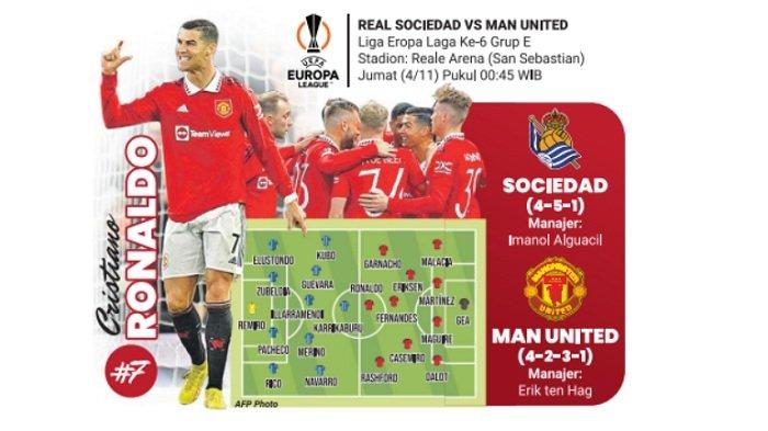 Real Sociedad vs Man United, Misi Balas Dendam Setan Merah