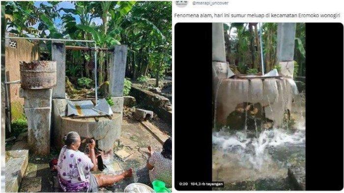 Viral Air Sumur Tua di Wonogiri Meluap, Air Mengalir Bak Irigasi