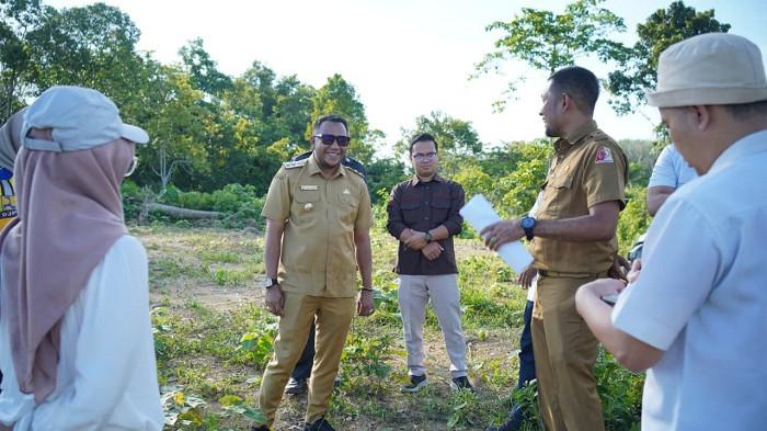 Wabup Nagan Raya Dampingi Tim Kementerian PUPR Tinjau Lokasi Pembangunan Sekolah Rakyat