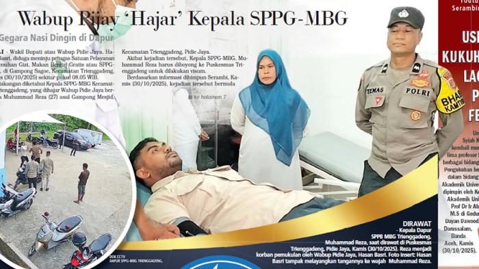 Gegara Nasi Dingin di Dapur, Wabup Pijay ‘Hajar’ Kepala SPPG-MBG