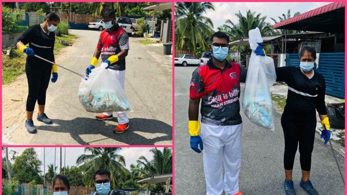 Vasugi dan adiknya, Suriya melakukan aktivitas tersebut secara sukarela. (Facebook Vasugi Ramasamy)