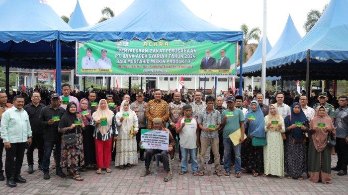 Bank Aceh Salurkan Zakat  Rp500 Juta, 1.216 Mustahiq di Agara Terima Manfaat, Bupati Beri Apresiasi