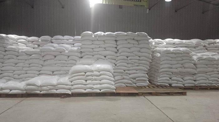 BERAS IMPOR - Kondisi 250 beras impor asal Thailand yang berada di PT Multazam Sabang Group, Senin (24/11/2025).