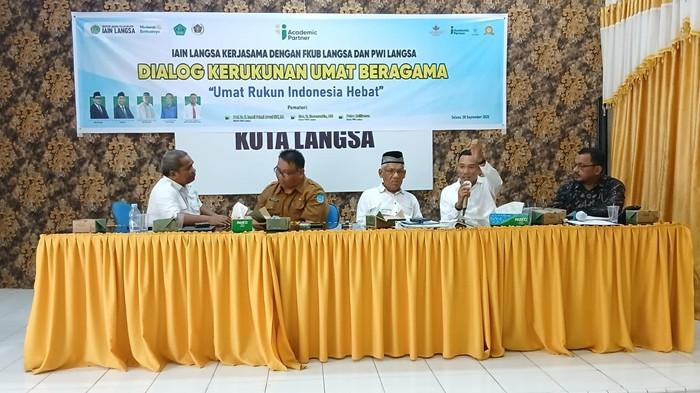 Academic Partner IAIN Langsa Gandeng FKUB dan PWI Gelar Dialog Kerukunan Umat Beragama