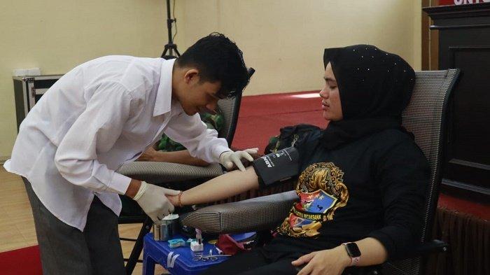 Donor Darah Hari Bhayangkara, Polres Lhokseumawe Kumpulkan Darah 83 Kantong