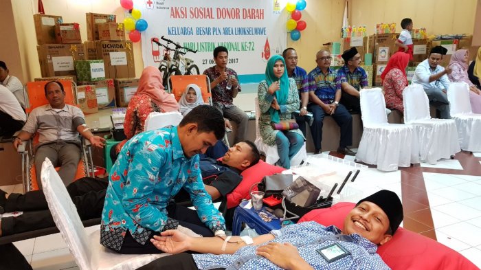PLN Lhokseumawe Gelar Donor Darah, Juga Ada Diskon Perubahan Daya 28 Persen