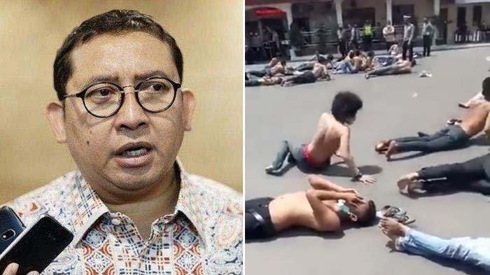 VIRAL Polisi Jemur Puluhan Pria Diduga Pendemo di Aspal, Fadli Zon: Pelanggaran Hak Asasi Manusia