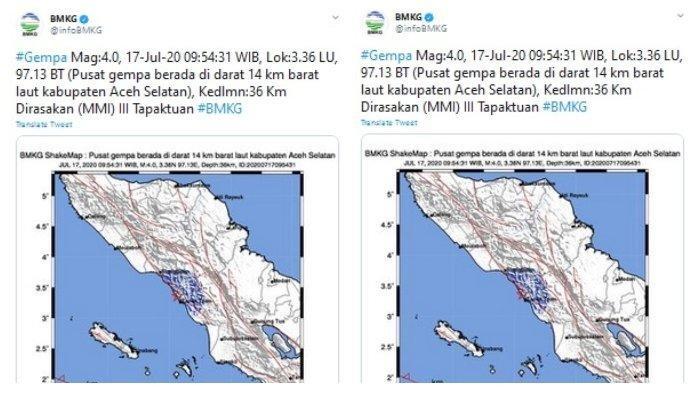 Warga Tapaktuan Mengaku tak Merasakan Terjadinya Gempa, Data BMKG 4.0 SR