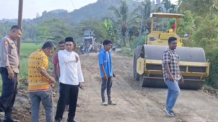Setahun Rusak, Jalan Blang Seupeung Jeumpa Diperbaiki, Masyarakat Sudah Mudah Melintas