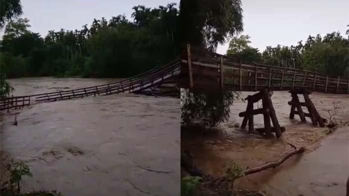 Angin Kencang Terjang Aceh Besar, Jembatan Siron Putus, Pohon Tumbang Timpa Atap