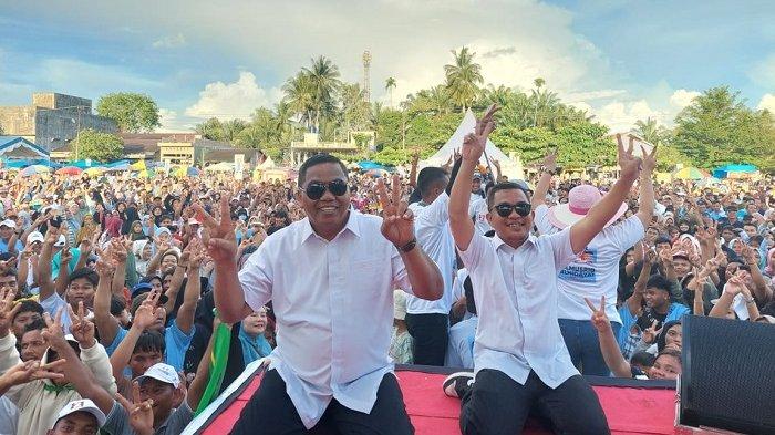 Masa Menyemut di Meriam Sipoli, Kampanye Akbar Cabup dan Wabup Aceh Singkil Dulmusrid-Al Hidayat