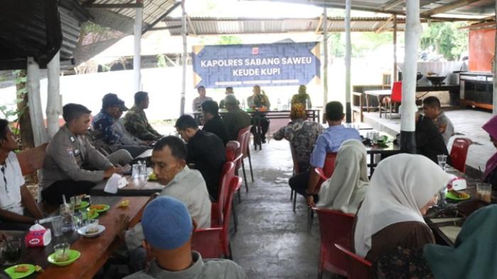 Kapolres Sabang Gelar "Saweu Keude Kupi" di Gampong Cot Ba’u, Ajak Perkuat Sinergi Jaga Kamtibmas