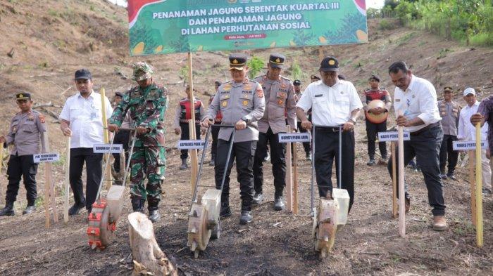 Dukung Ketahanan Pangan, Polres Pidie Jaya Tanam Jagung di Lahan Seluas 2 Hektare