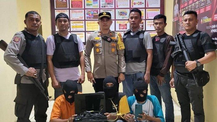 Polres Langsa Ringkus 3 Orang Komplotan Pencuri di Aceh Timur, Sita Sepmor hingga HP dan Laptop