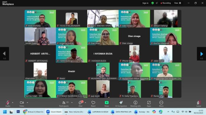 Dosen Fakultas Hukum UNIKI Bireuen Ikut Pelatihan Mediasi Nasional dengan DSI