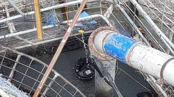 Bendung Karet Tak Berfungsi, Pj Wali Kota Banda Aceh Berharap Segera Dibangun Baru - permukaan-air-baku-dipompa-intake-pdam-tirta-daroy.jpg